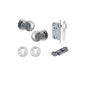 Iver Guildford Door Knob Rose Round Concealed Fix Pair, Passage Kit, Privacy Kit , Entrance Kit with High Security Lock - Brushed Chrome