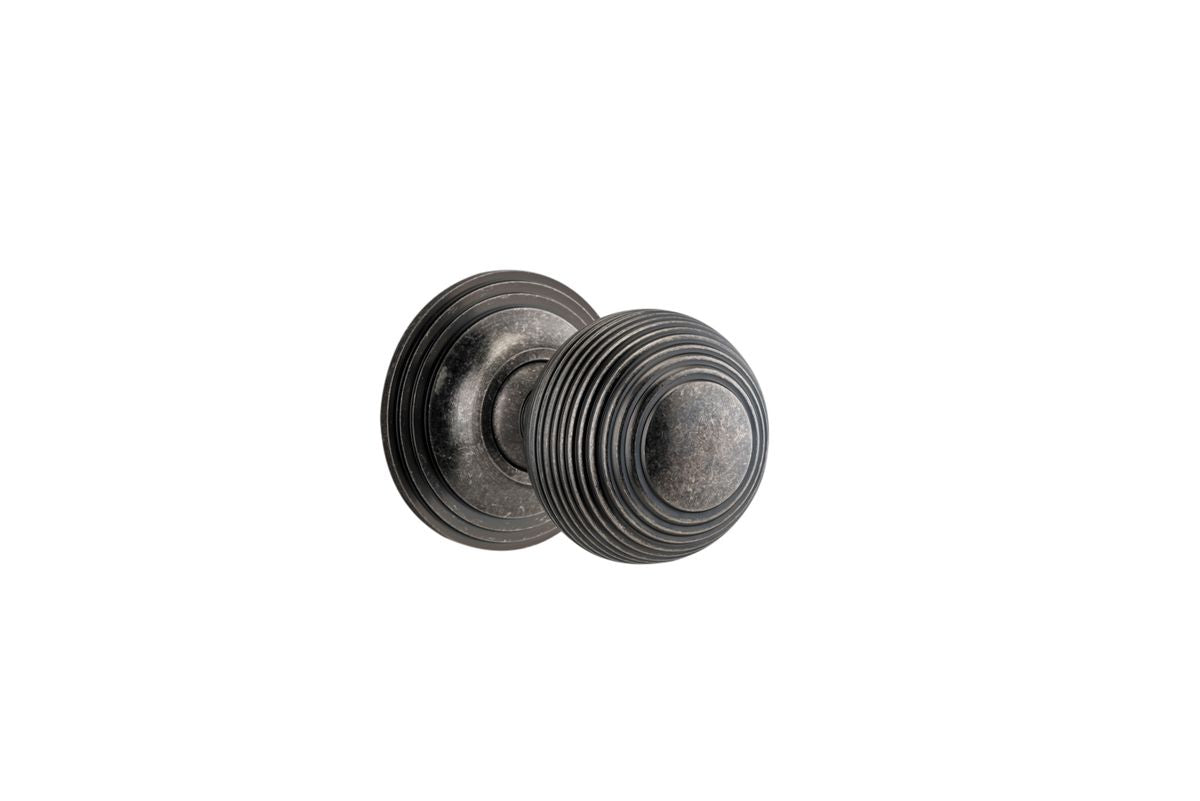 Iver Guildford Door Knob Rose Round Concealed Fix Pair, Passage Kit, Privacy Kit , Entrance Kit with High Security Lock - Distressed Nickel
