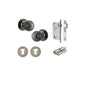 Iver Guildford Door Knob Rose Round Concealed Fix Pair, Passage Kit, Privacy Kit , Entrance Kit with High Security Lock - Distressed Nickel