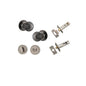 Iver Guildford Door Knob Rose Round Concealed Fix Pair, Passage Kit, Privacy Kit , Entrance Kit with High Security Lock - Distressed Nickel