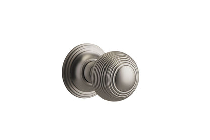 Iver Guildford Door Knob Rose Round Concealed Fix Pair, Passage Kit, Privacy Kit , Entrance Kit with High Security Lock - Satin Nickel
