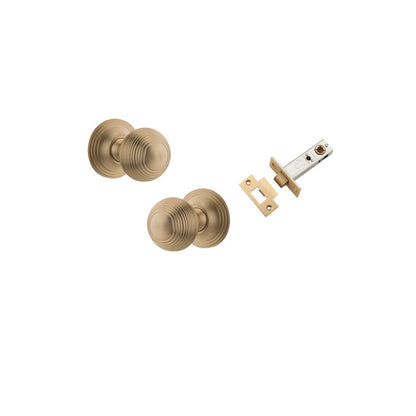 Iver Guildford Door Knob Rose Round Concealed Fix Pair, Passage Kit, Privacy Kit , Entrance Kit with High Security Lock - Brushed Brass