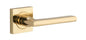 Iver Baltimore Door Knob Rose Square Concealed Fix Pair, Passage Kit, Privacy Kit , Entrance Kit with High Security Lock - Polished Brass