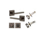 Iver Baltimore Door Knob Rose Square Concealed Fix Pair, Passage Kit, Privacy Kit , Entrance Kit with High Security Lock - Signature Brass