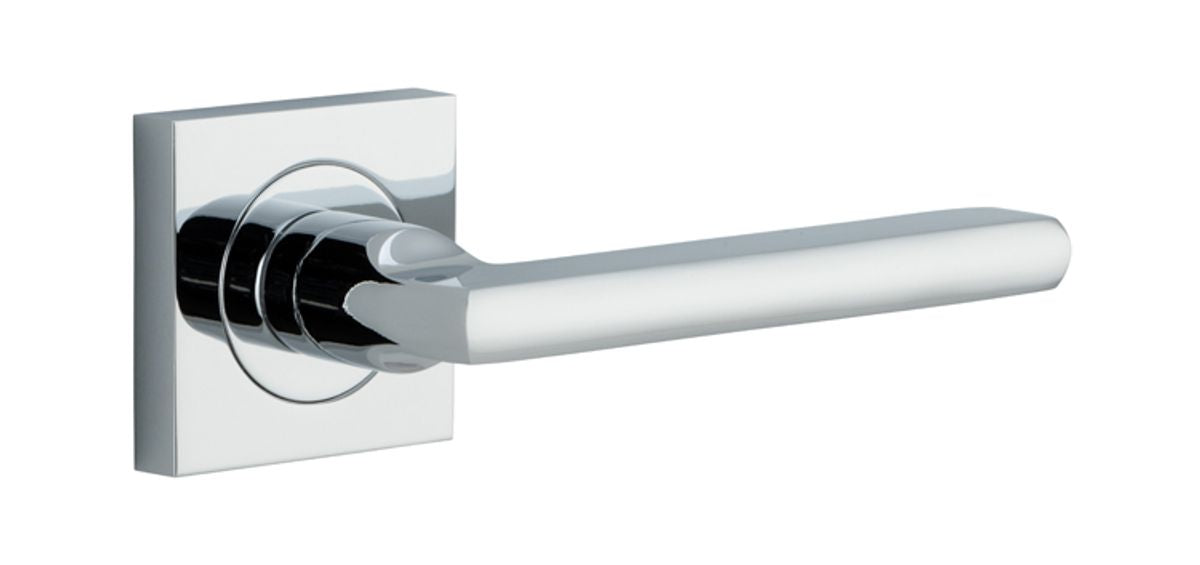 Iver Baltimore Door Knob Rose Square Concealed Fix Pair, Passage Kit, Privacy Kit , Entrance Kit with High Security Lock - Polished Chrome