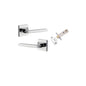 Iver Baltimore Door Knob Rose Square Concealed Fix Pair, Passage Kit, Privacy Kit , Entrance Kit with High Security Lock - Polished Chrome