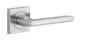 Iver Baltimore Door Lever Rose Square Concealed Fix Pair, Passage Kit, Privacy Kit , Entrance Kit with High Security Lock - Brushed Chrome