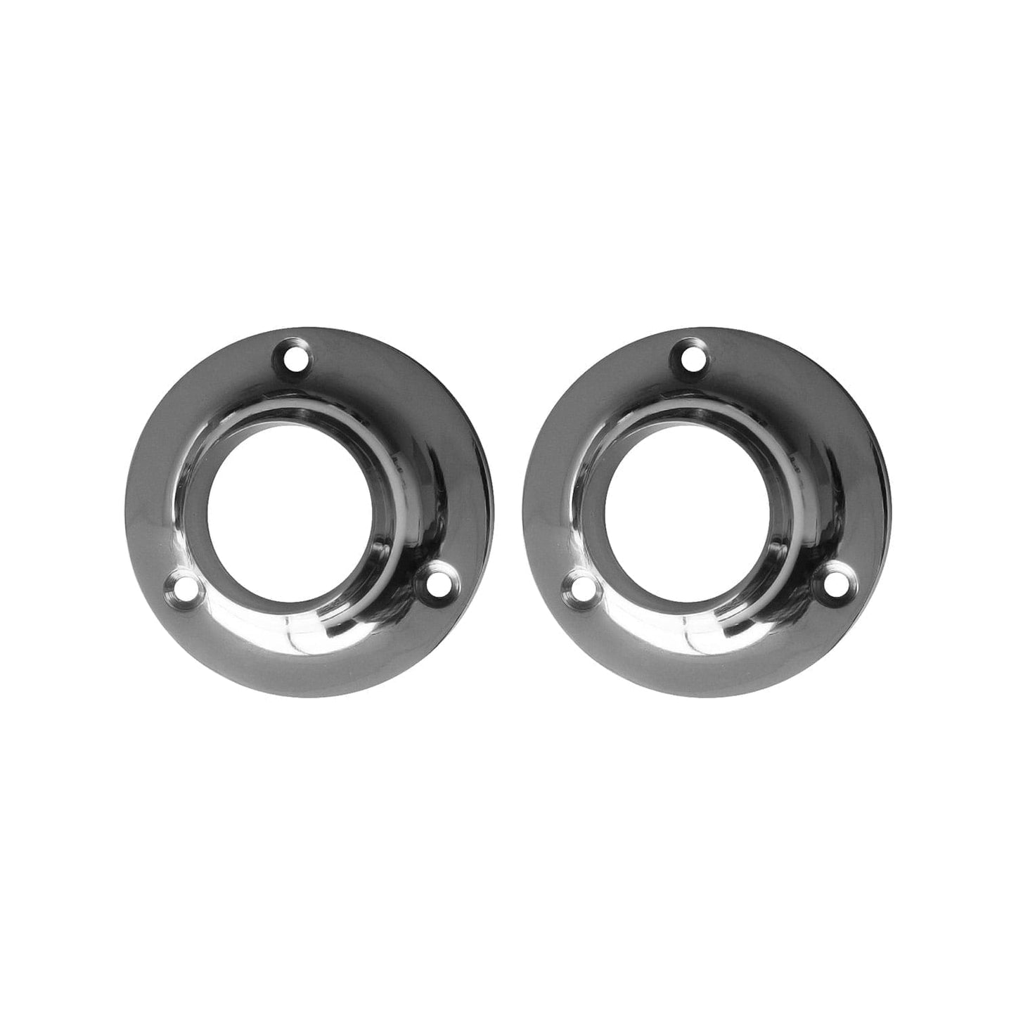 Towel Rail Open End Round Bracket Chrome for 25mm Tube – 2 Pack