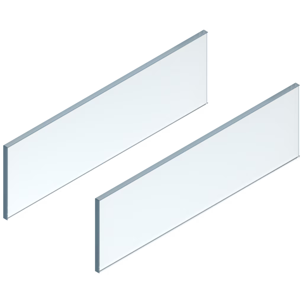 Blum Legrabox Clear glass Design Elements 550 side set (Pair) ZE7S438G