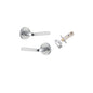 Iver Annecy Door Lever Rose Round Concealed Fix Pair, Passage Kit, Privacy Kit , Entrance Kit with High Security Lock - Brushed Chrome