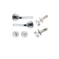 Iver Annecy Door Lever Rose Round Concealed Fix Pair, Passage Kit, Privacy Kit , Entrance Kit with High Security Lock - Brushed Chrome