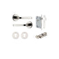 Iver Annecy Door Lever Rose Round Concealed Fix Pair, Passage Kit, Privacy Kit , Entrance Kit with High Security Lock -Polished Nickel