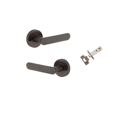 Iver Bronte Door Lever Rose Round Concealed Fix Pair, Passage Kit, Privacy Kit , Entrance Kit with High Security Lock - Signature Brass
