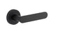 Iver Bronte Door Lever Rose Round Concealed Fix Pair, Passage Kit, Privacy Kit , Entrance Kit with High Security Lock -Matt Black