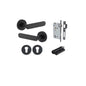 Iver Bronte Door Lever Rose Round Concealed Fix Pair, Passage Kit, Privacy Kit , Entrance Kit with High Security Lock -Matt Black