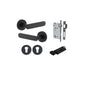 Iver Bronte Door Lever Rose Round Concealed Fix Pair, Passage Kit, Privacy Kit , Entrance Kit with High Security Lock -Matt Black