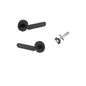 Iver Bronte Door Lever Rose Round Concealed Fix Pair, Passage Kit, Privacy Kit , Entrance Kit with High Security Lock -Matt Black