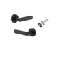 Iver Bronte Door Lever Rose Round Concealed Fix Pair, Passage Kit, Privacy Kit , Entrance Kit with High Security Lock -Matt Black