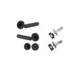 Iver Bronte Door Lever Rose Round Concealed Fix Pair, Passage Kit, Privacy Kit , Entrance Kit with High Security Lock -Matt Black
