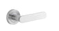 Iver Bronte Door Lever Rose Round Concealed Fix Pair, Passage Kit, Privacy Kit , Entrance Kit with High Security Lock - Brushed Chrome