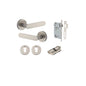 Iver Bronte Door Lever Rose Round Concealed Fix Pair, Passage Kit, Privacy Kit , Entrance Kit with High Security Lock - Satin Nickel