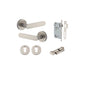 Iver Bronte Door Lever Rose Round Concealed Fix Pair, Passage Kit, Privacy Kit , Entrance Kit with High Security Lock - Satin Nickel