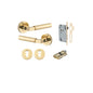 Iver Berlin Door Lever Rose Round Concealed Fix Pair, Passage Kit, Privacy Kit , Entrance Kit with High Security Lock -Polished Brass