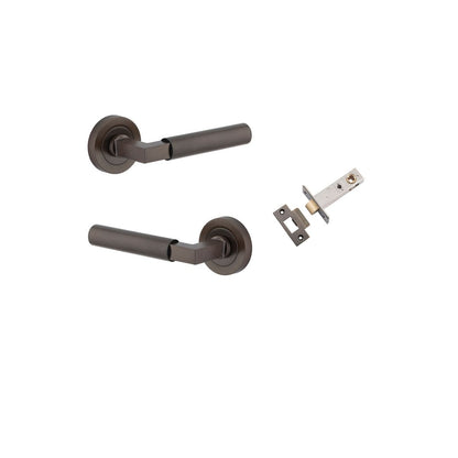 Iver Berlin Door Lever Rose Round Concealed Fix Pair, Passage Kit, Privacy Kit , Entrance Kit with High Security Lock - Signature Brass