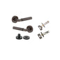 Iver Berlin Door Lever Rose Round Concealed Fix Pair, Passage Kit, Privacy Kit , Entrance Kit with High Security Lock - Signature Brass