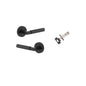 Iver Berlin Door Lever Rose Round Concealed Fix Pair, Passage Kit, Privacy Kit , Entrance Kit with High Security Lock - Matt Black
