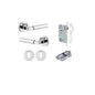 Iver Berlin Door Lever Rose Round Concealed Fix Pair, Passage Kit, Privacy Kit , Entrance Kit with High Security Lock - Polished Chrome