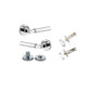 Iver Berlin Door Lever Rose Round Concealed Fix Pair, Passage Kit, Privacy Kit , Entrance Kit with High Security Lock - Polished Chrome