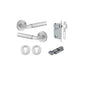 Iver Berlin Door Lever Rose Round Concealed Fix Pair, Passage Kit, Privacy Kit , Entrance Kit with High Security Lock - Brushed Chrome