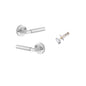 Iver Berlin Door Lever Rose Round Concealed Fix Pair, Passage Kit, Privacy Kit , Entrance Kit with High Security Lock - Brushed Chrome