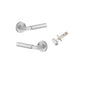Iver Berlin Door Lever Rose Round Concealed Fix Pair, Passage Kit, Privacy Kit , Entrance Kit with High Security Lock - Brushed Chrome