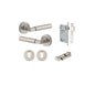 Iver Berlin Door Lever Rose Round Concealed Fix Pair, Passage Kit, Privacy Kit , Entrance Kit with High Security Lock - Satin Nickel