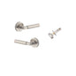 Iver Berlin Door Lever Rose Round Concealed Fix Pair, Passage Kit, Privacy Kit , Entrance Kit with High Security Lock - Satin Nickel