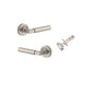 Iver Berlin Door Lever Rose Round Concealed Fix Pair, Passage Kit, Privacy Kit , Entrance Kit with High Security Lock - Satin Nickel