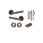 Iver Brunswick  Door Lever Rose Round Concealed Fix Pair, Passage Kit, Privacy Kit , Entrance Kit with High Security Lock - Signature Brass