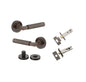 Iver Brunswick  Door Lever Rose Round Concealed Fix Pair, Passage Kit, Privacy Kit , Entrance Kit with High Security Lock - Signature Brass