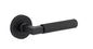 Iver Brunswick  Door Lever Rose Round Concealed Fix Pair, Passage Kit, Privacy Kit , Entrance Kit with High Security Lock - Matt Black