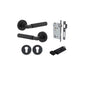 Iver Brunswick  Door Lever Rose Round Concealed Fix Pair, Passage Kit, Privacy Kit , Entrance Kit with High Security Lock - Matt Black
