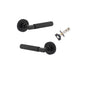 Iver Brunswick  Door Lever Rose Round Concealed Fix Pair, Passage Kit, Privacy Kit , Entrance Kit with High Security Lock - Matt Black