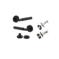 Iver Brunswick  Door Lever Rose Round Concealed Fix Pair, Passage Kit, Privacy Kit , Entrance Kit with High Security Lock - Matt Black