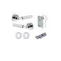 Iver Brunswick  Door Lever Rose Round Concealed Fix Pair, Passage Kit, Privacy Kit , Entrance Kit with High Security Lock -Polished Chrome