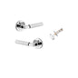Iver Brunswick  Door Lever Rose Round Concealed Fix Pair, Passage Kit, Privacy Kit , Entrance Kit with High Security Lock -Polished Chrome