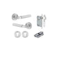 Iver Brunswick  Door Lever Rose Round Concealed Fix Pair, Passage Kit, Privacy Kit , Entrance Kit with High Security Lock -Brushed Chrome