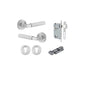 Iver Brunswick  Door Lever Rose Round Concealed Fix Pair, Passage Kit, Privacy Kit , Entrance Kit with High Security Lock -Brushed Chrome