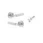 Iver Brunswick  Door Lever Rose Round Concealed Fix Pair, Passage Kit, Privacy Kit , Entrance Kit with High Security Lock -Brushed Chrome