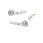 Iver Brunswick  Door Lever Rose Round Concealed Fix Pair, Passage Kit, Privacy Kit , Entrance Kit with High Security Lock -Brushed Chrome